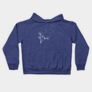 Dandelions and Butterfly Nature-Inspired Design, Botanical Art Kids Hoodie